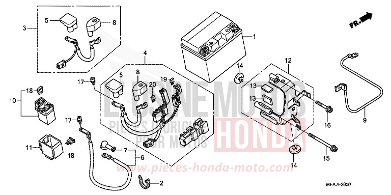 BATTERIE von CBF1000 ABS CANDY XENON BLUE (PB324) von 2006